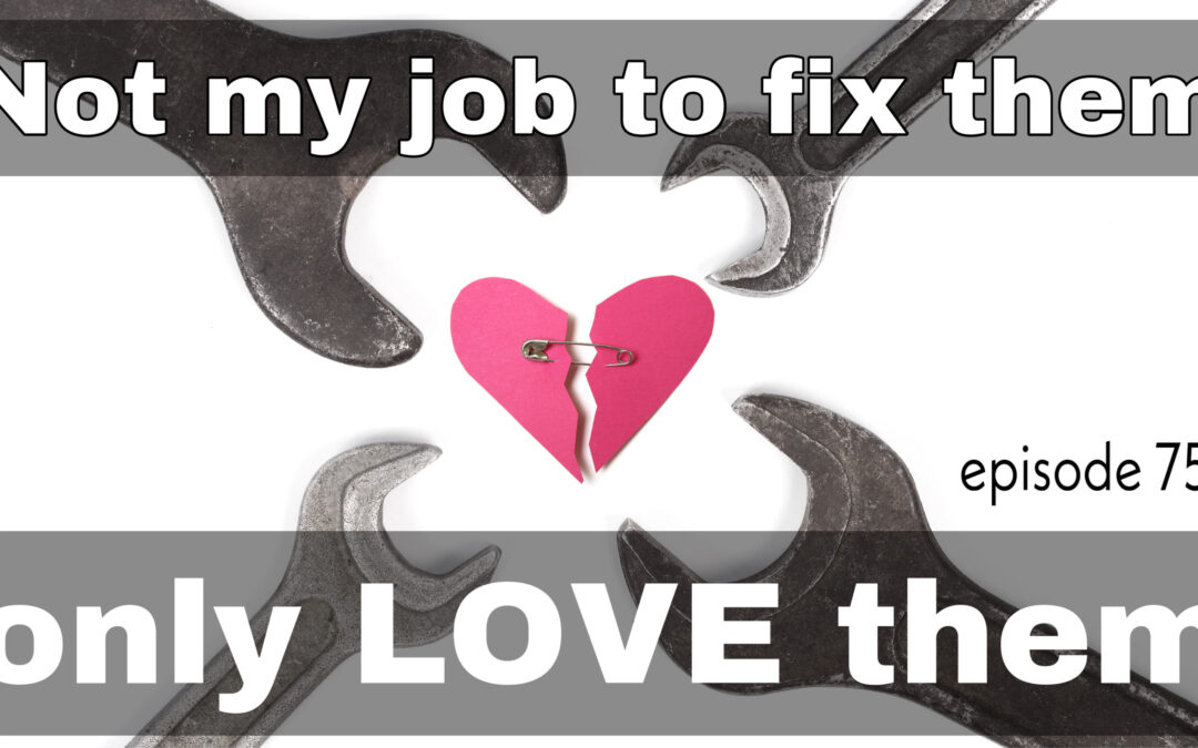 It’s not my job to fix them, it’s my job to love them…